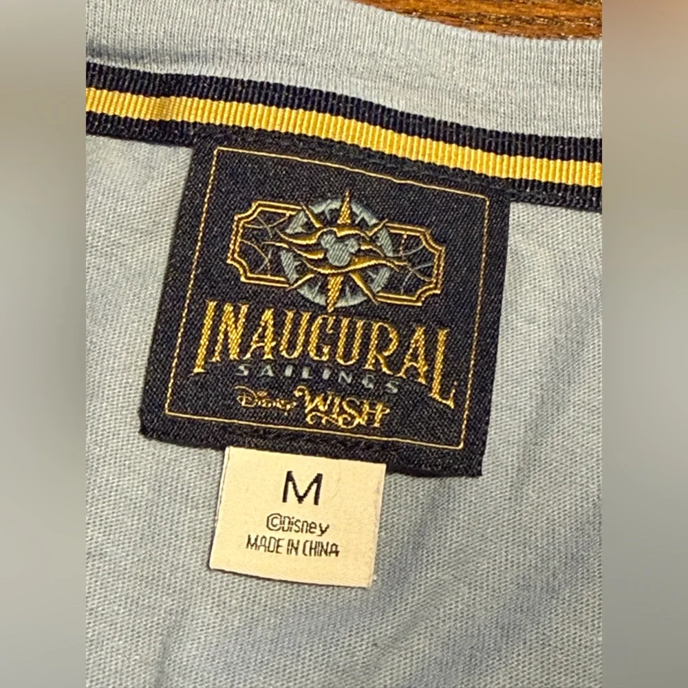 Disney Cruise Line Wish‎ Inaugural Sailing Long Sleeve Tee Blue Adult Medium - Picture 5 of 12